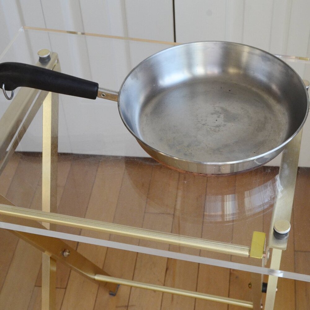 REVERE WARE 9" Stainless Steel Copper Bottom Skillet Fry Pan